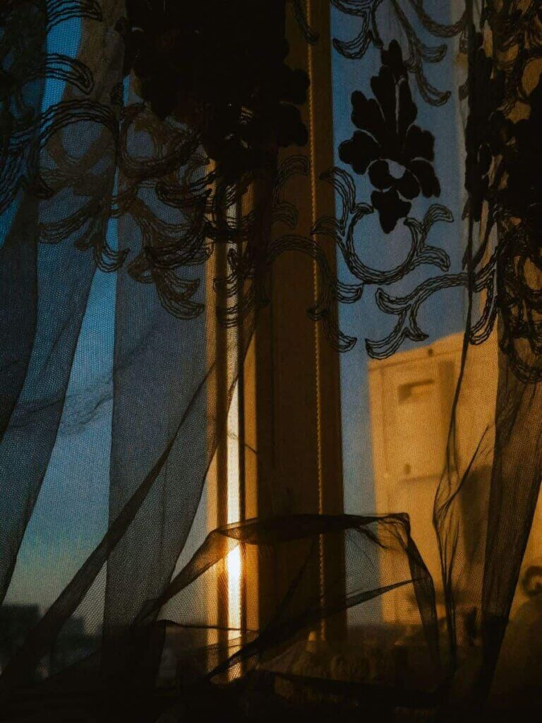 Sheer Curtain with Design 1