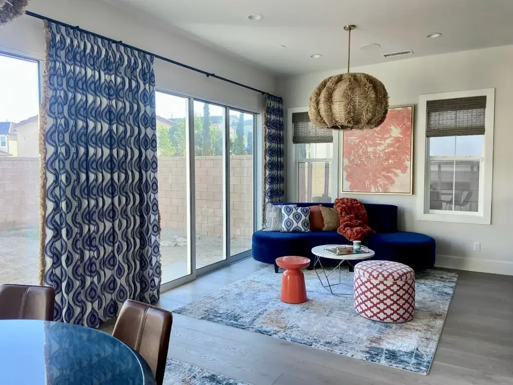 Huntington beach drapery | bold drapery installation